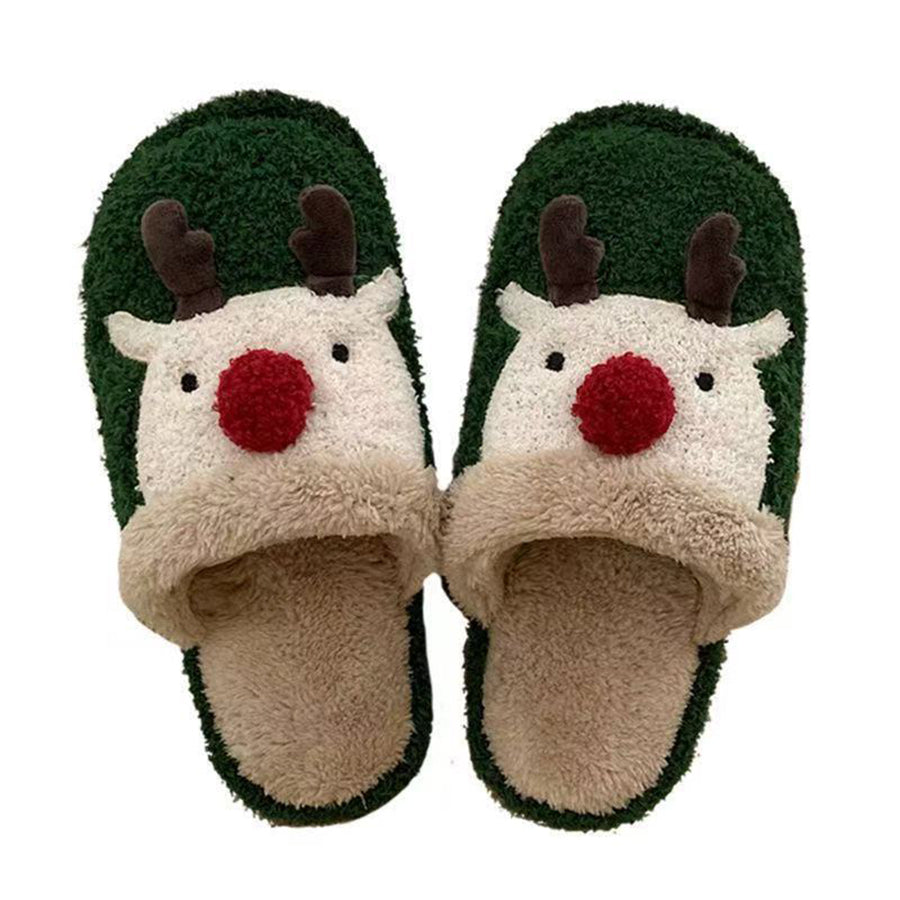 Autumn/Winter Cute Cartoon Christmas Reindeer Slippers