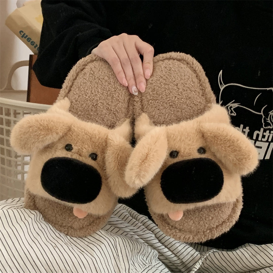 Autumn/Winter Cute Dog Slippers For Women
