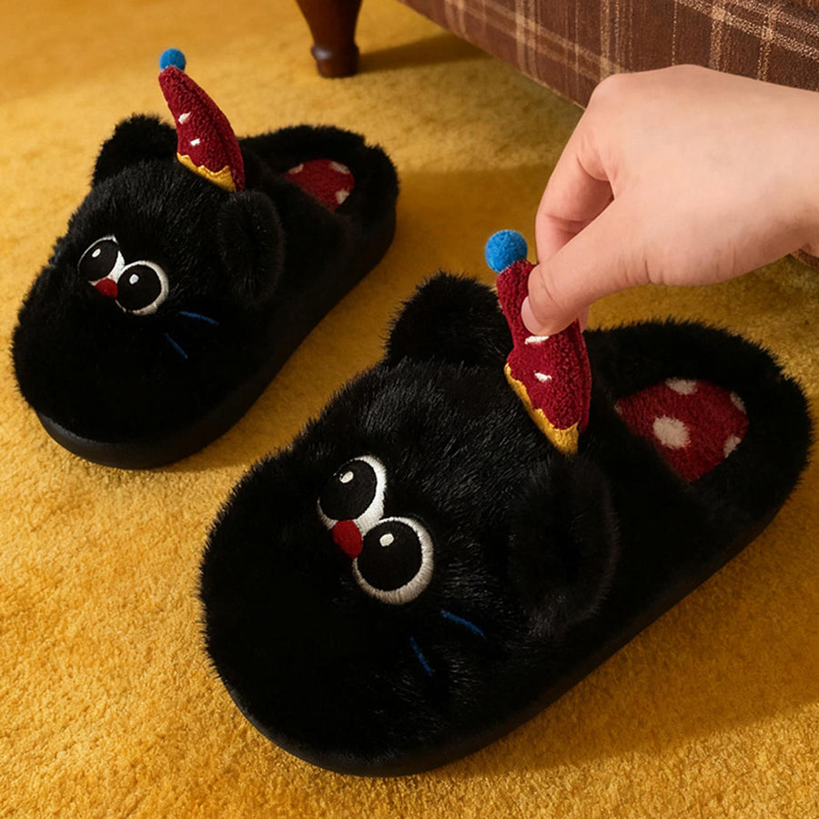 Autumn/Winter Cute Cartoon Cat Slippers