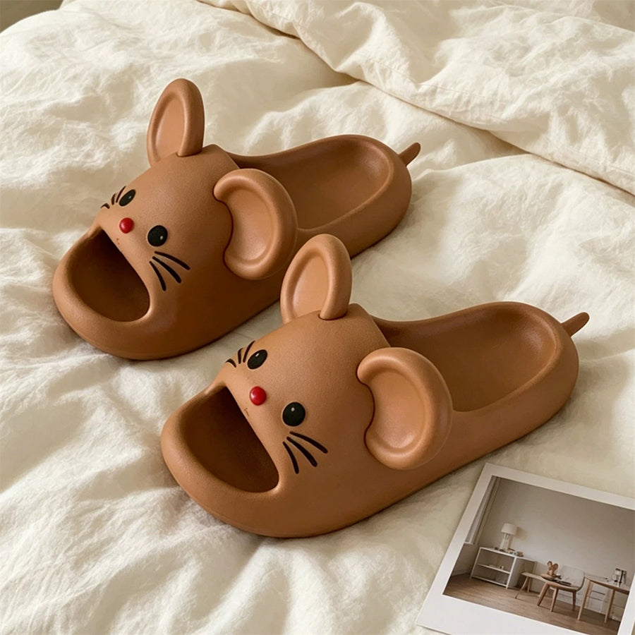 Summer Slightly Low Arch Cute Cartoon Mouse Slides