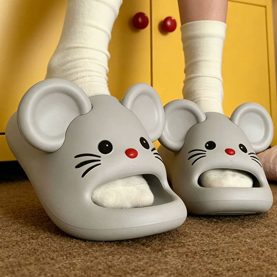 Summer Slightly Low Arch Cute Cartoon Mouse Slides