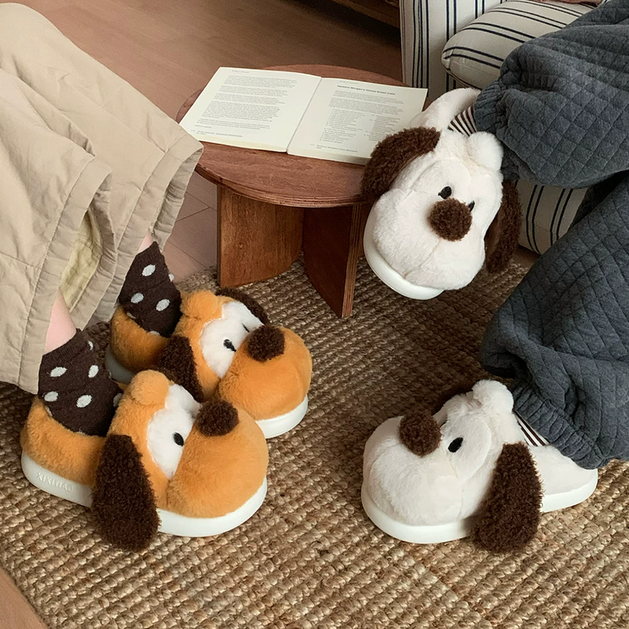 Autumn/Winter Cute Cartoon Dog Slippers