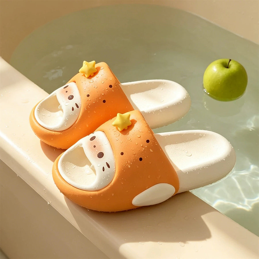 Summer Slightly Low Arch Cute Cartoon 3D Star Cat Slides