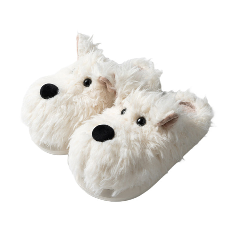 Autumn/Winter Cute Cartoon Scruffy Westie Dog Slippers