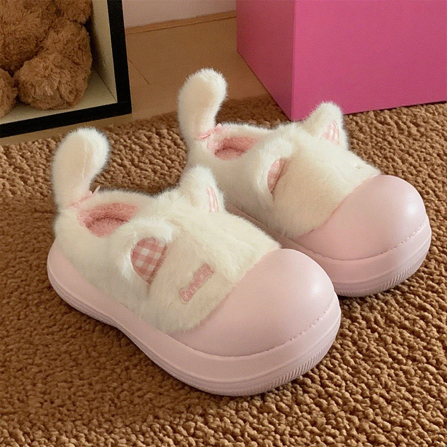 Autumn/Winter Cute Cartoon Closed-back Cat Clogs
