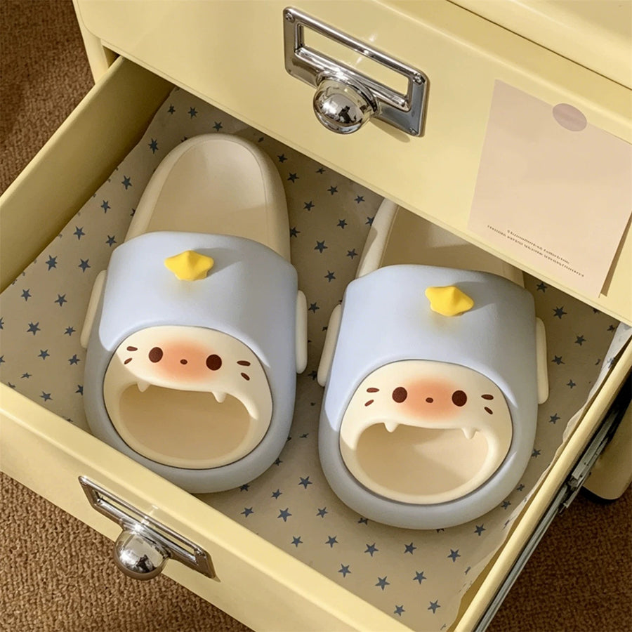Summer Slightly Low Arch Cute Cartoon 3D Star Cat Slides