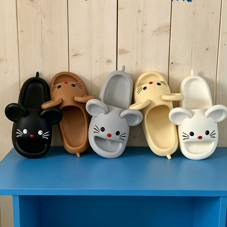 Summer Slightly Low Arch Cute Cartoon Mouse Slides