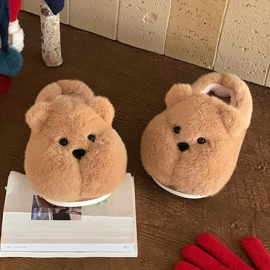 Autumn/Winter Cute Cartoon Chubby Bear Slippers