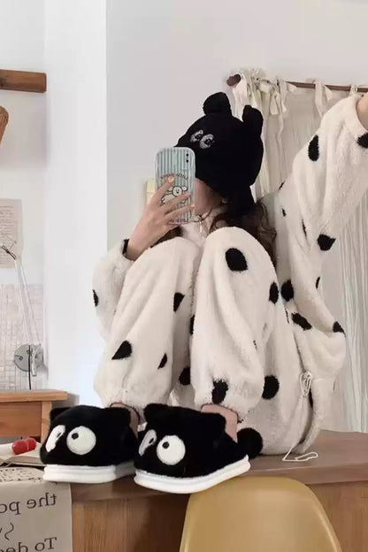 Winter Cute Cat Slippers Aesthetic Warm Plush House Shoes