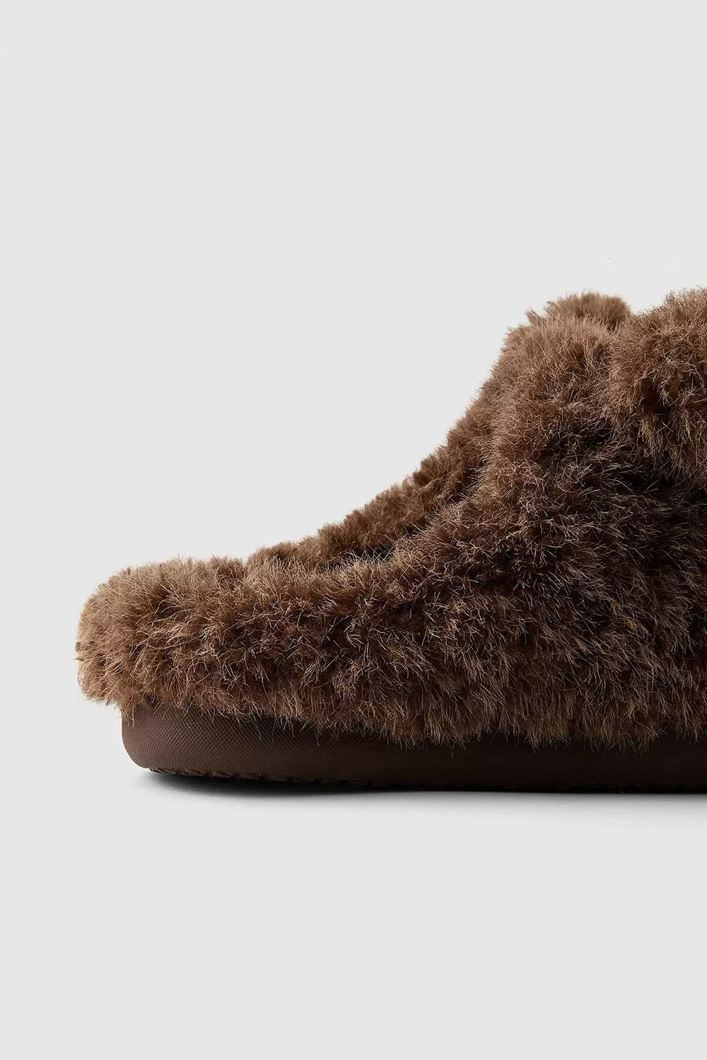 Winter Cute Dark Brown Bear Slippers Aesthetic Warm Plush House Shoes