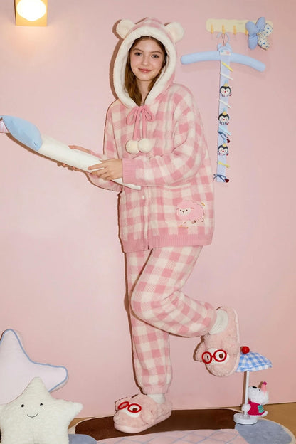 Winter Cute Pink Sheep Slippers Aesthetic Warm Plush House Shoes